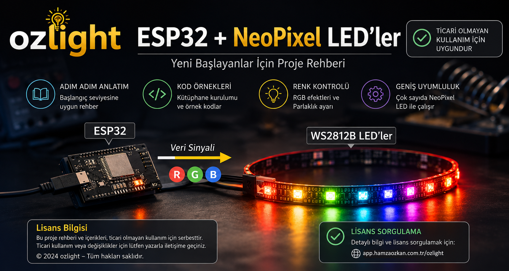 ESP32 Şerit LED bağlantısı